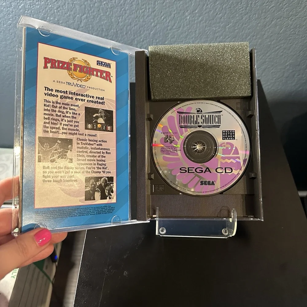 Double Switch (Sega CD, 1993) CIB Complete in Case w/ Manual & Foam Exc. Cond.
